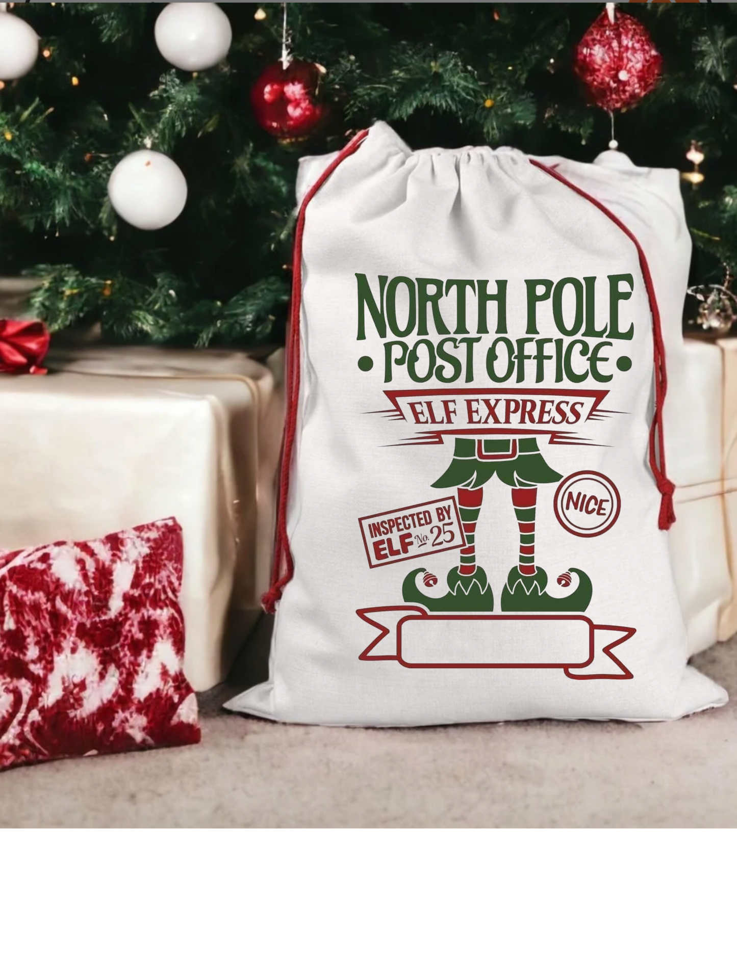 Christmas Themed Santa Sacks