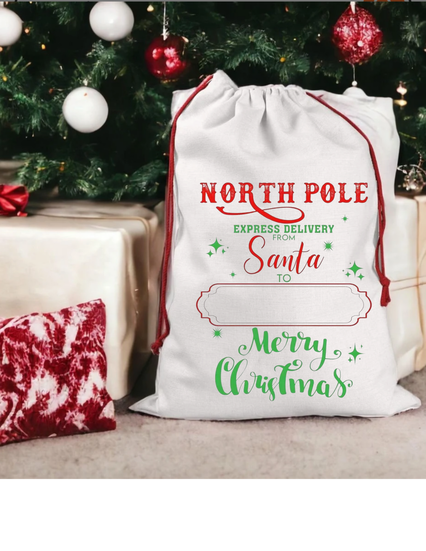 Christmas Themed Santa Sacks