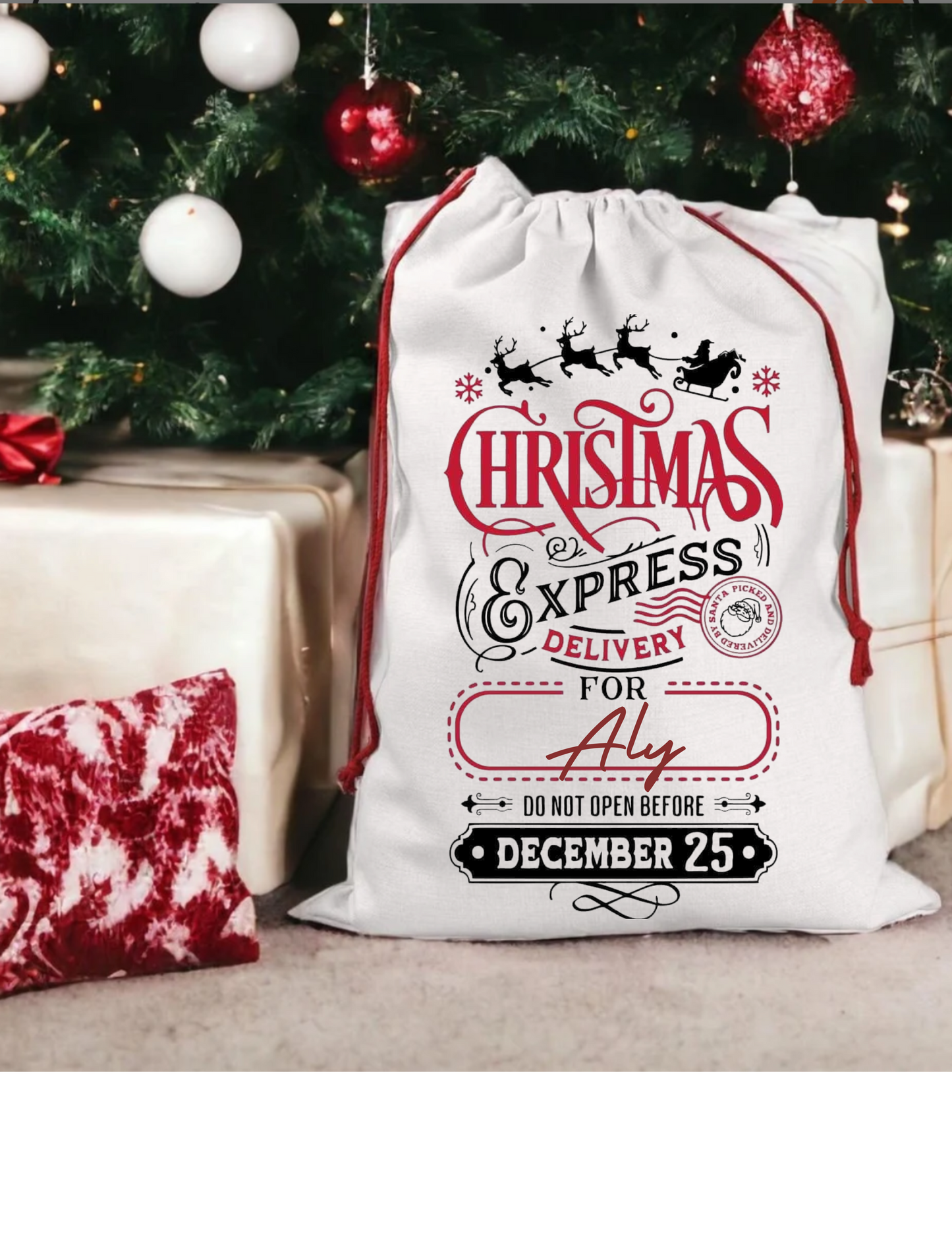 Christmas Themed Santa Sacks