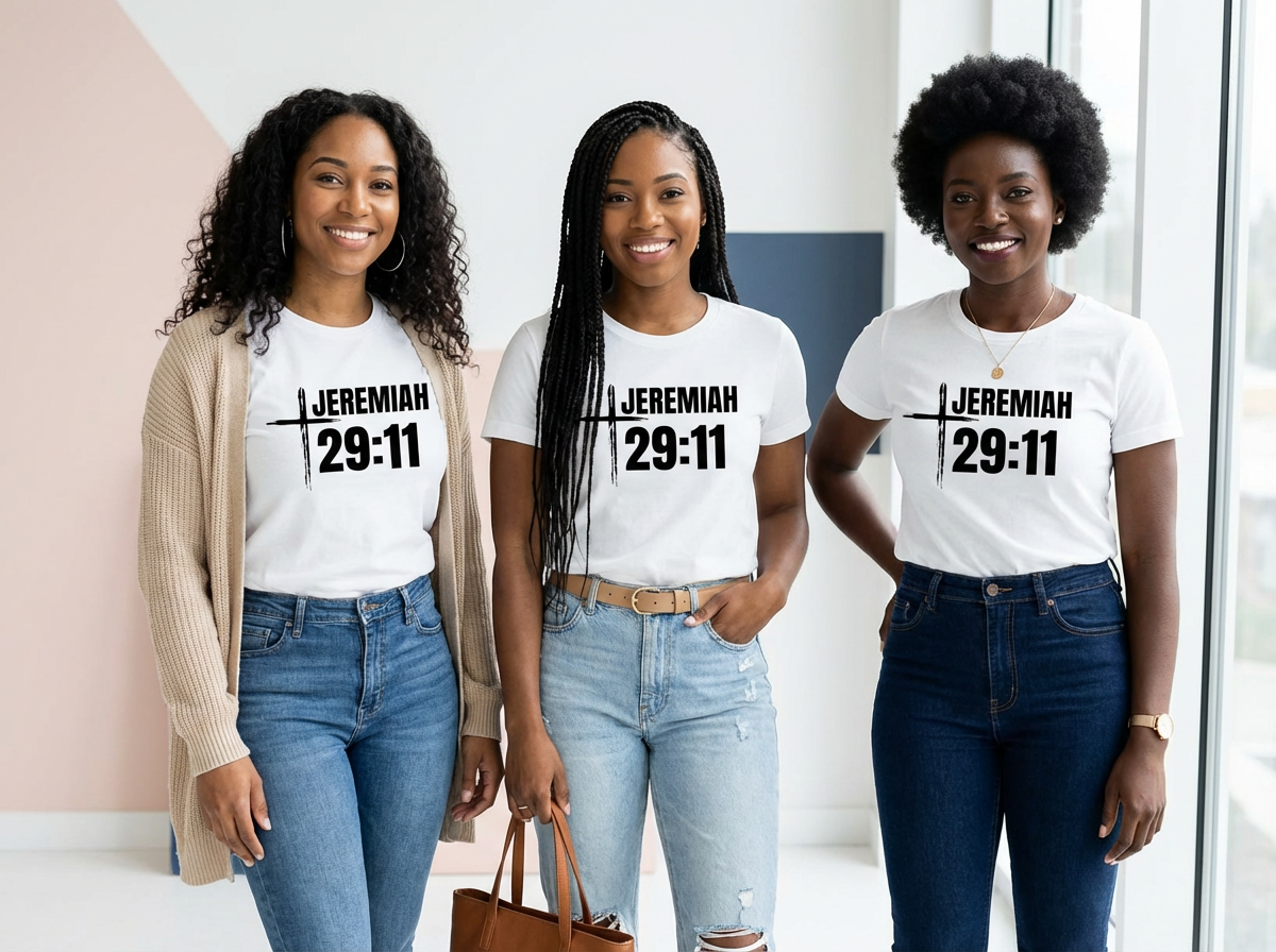 Jeremiah 29:11 T-Shirt – Faith Based Graphic Tee | Christian Inspirational Shirt | God’s Plan Scripture Tee